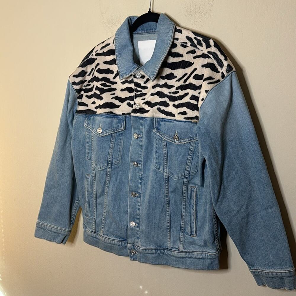 MOTHER The Drop It Drifter Denim Jacket - Zebra XL - Picture 4 of 7